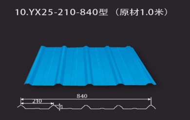 壓型鋼板YX25-210-840型（原材1.0米）